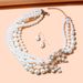 Fashionable exaggerated pearl branch collarbone necklace jewelry 7620_ipsvogv.com