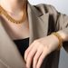 Cold Wind Exaggerated Trendy Cool Elegant Jewelry Set Buckle Design Thick Chain Personality Necklace Versatile Gold Plated Bracelet_ipsvogv.com