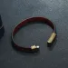Men Jewelry Punk Brown Braided Leather Bracelet for Stainless Steel Magnetic Clasp Fashion 20.5cm Bangles Gifts_ipsvogv.com