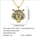 Hip Hop Exaggerated Green Eyes Tiger Head Necklace for Men's Cool Nightclub Bounce Accessories Pendant_ipsvogv.com