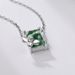 small Bee Design Natural Green Moss Stone Necklace S925 Silver Water Grass Agate Clavicle Chain Light Luxury_ipsvogv.com