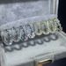 Unisex new paper clip temperament earrings personality color ladder square zircon ladies earrings_ipsvogv.com