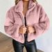 Women's Clothing clothing autumn and winter rabbit fur fur zipper cardigan plush warm jacket_ipsvogv.com
