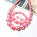 Fashion Simple and Exaggerated Pearl Necklace Three Piece Bride Set 8890_ipsvogv.com