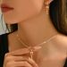 Wine Glass Drop Jewelry Set | Personalized Clavicle Necklace & Earrings | Elegant Oil Pendant Design For Women_ipsvogv.com