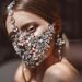 Exaggerated Halloween rhinestone crystal masquerade mask, party accessories mask_ipsvogv.com