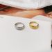 Women's Jewelry Fashion Simple Round Smooth Curved Ring Female Stainless Steel 18 Gold Plated_ipsvogv.com