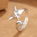 Buddha Brand Azanyou Cuban Fox For Women, Versatile Dyed Black Antique Design, Index Finger Adjustable Ring_ipsvogv.com