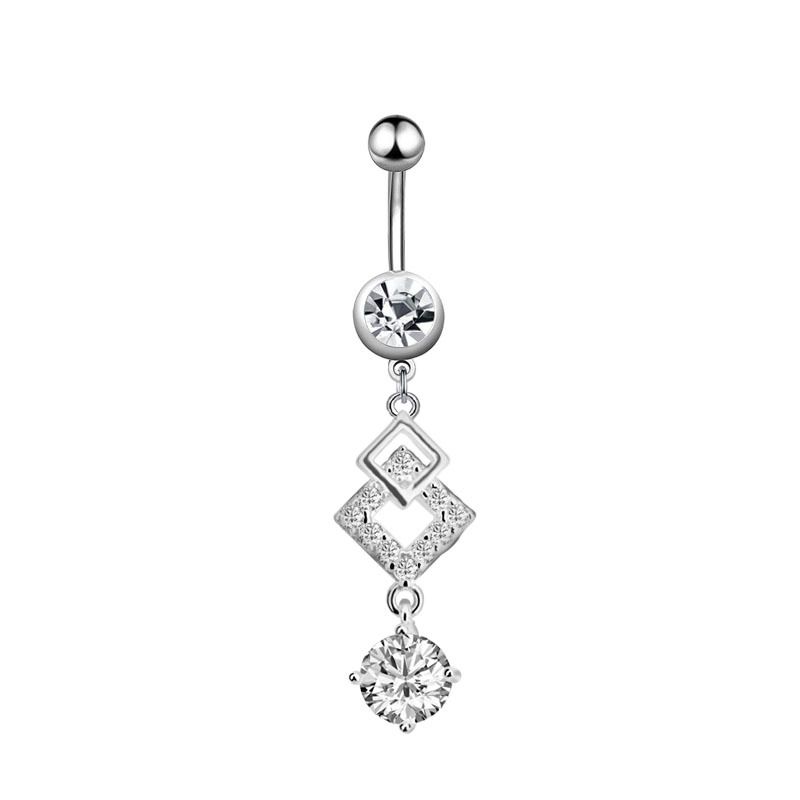 Women's Jewelry Belly Button Ring Creative Exquisite Zircon Belly Button Nail Piercing Jewelry_ipsvogv.com