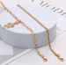 New Style Foot Ornament Trend Gold-plated Fried Dough Twists Snake Shaped Pendant Cross Chain Double Layer Anklet Female_ipsvogv.com