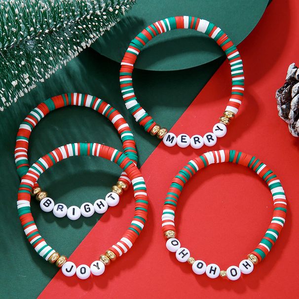 Christmas Bracelet Set Holiday Jewelry Snowman Santa Claus Bracelet Gift_ipsvogv.com
