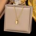 Small Brick Round Bead Titanium Steel Necklace, Versatile For Women, New Gold Collarbone Chain, Simple Pendant That Does_ipsvogv.com