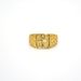 Statement Rings 316 stainless steel gold plated Ankh polished striped ring_ipsvogv.com