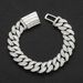 Unisex Hip Hop Bracelet 15mm Mixed Inlaid T Square Zircon Cuban Chain Trendy Fashion Men's Niche Bracelet_ipsvogv.com