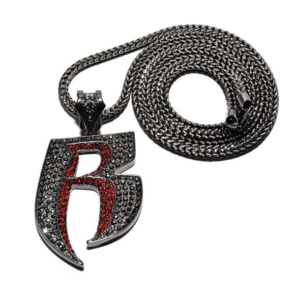 New with Diamond Hip Hop Letter Necklace Fashionable and Personalized Alloy Collar_ipsvogv.com