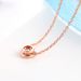 Hot Selling Jewelry, Simple Circular Small Pendant Necklace, Popular Zircon Plated Rose Gold Jewelry_ipsvogv.com