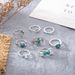 New Turquoise Eagle Cactus Moon Arrow Shaped 8-piece Set Of And Rings_ipsvogv.com