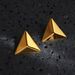 INS Retro Plated Titanium Steel Polished Three Dimensional Triangle Earrings_ipsvogv.com