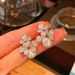 Cao Shi Flower Pearl Earrings For Women's Elegant Temperament, Fresh Accessories, Small Fragrant Style_ipsvogv.com