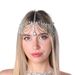 Exaggerated full diamond tassel water drop hair accessories bridal style forehead chain headband headband_ipsvogv.com