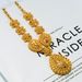 Plated Bridal Necklace Earrings Two Piece Dubai India Water Drop Sand Gold Jewelry Set_ipsvogv.com