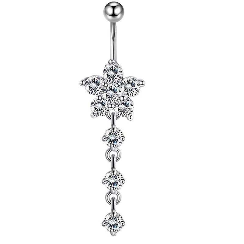 Popular navel ring suit navel ring body piercing jewelry piercing belly 6-piece set_ipsvogv.com