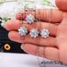Cao Shi Korean Fashion Necklace Temperamen Snowflake Zircon Jewelry Versaile Flower Suden Accessories Three Piece_ipsvogv.com