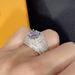 Luxurious Moissanite Sparkling Men's Full Diamond Platinum Gold Plated Inlaid Dominant Ring_ipsvogv.com