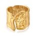 Irregular stacking ring color preservation business fashion OL ladies retro ring modern style real gold electroplating_ipsvogv.com