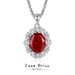 Light luxury full S sterling silver necklace for women with Chinese red high carbon diamond 8A ice flower zircon_ipsvogv.com