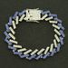 Cuban Chain Full Diamond Bar Men's Bracelet Hiphop Fashion Trendy Accessories 15mm Wide_ipsvogv.com