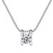 Pure D-Color Mosang Bullhead with One or Two Carat Silver Plated Platinum Simple Necklace Pendant_ipsvogv.com