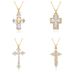 Hot Selling Copper Electroplated Cross Zircon Pendant Necklace Female Clavicle Chain Jewelry_ipsvogv.com