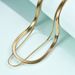 ins all match double layer retro snake chain necklace fashion trend flat snake chain gold plated stainless steel necklace female_ipsvogv.com
