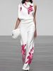 Women's Printed Turtleneck Suit - Sleeveless Two-Piece Suit | Stylish And Chic Suit_ipsvogv.com