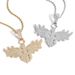 Men’s Jewelry Set Fashion New Arrival Wings Pendant Number 1 Micro Inlaid Zircon Large Size Personality Trendy Brand Men's Hip Hop Necklace_ipsvogv.com