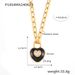 Hepburn Style Personalized Design Peach Heart Drip Oil Inlaid Zircon Pendant Titanium Steel Gold-plated Fashionable_ipsvogv.com