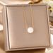 Japanese Korean Versatile Necklace, Women's Single Pearl Pendant, Titanium Steel Lock Chain, Simple And Niche Design_ipsvogv.com