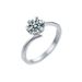 Miao Ge's New Snowflake Twisted Style Mosang Stone Plated Women's Pure Silver High Quality Wedding Ring_ipsvogv.com