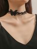 Trendy Necklace For Women Summer Design Sense Collarbone Chain Fairy Lace Choker With Bow Decoration_ipsvogv.com