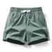 Men's Clothing Summer pants new style ice silk thin fashion casual loose drawstring three-quarter pants men's beach swimming large size shorts_ipsvogv.com