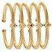 Simple Fashion Diamond Studded Open 5MM Wire Rope Stainless Steel Bracelet_ipsvogv.com