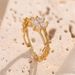 Korean Version Of Fashionable Lucky Clover For Women, Simple Ins Style Copper Inlaid With Zircon Flowers, Living Mouth_ipsvogv.com