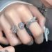 Princess Style Micro Inlaid Sparkling Diamond Zircon Cross Love Bow 2023 New High-end Personalized Index Finger Ring_ipsvogv.com
