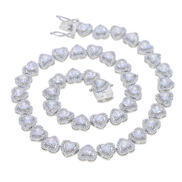 Women's Jewelry Heart Shaped Zircon Necklace Fashion Trend Inlaid Zircon Women's Necklace_ipsvogv.com