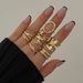 ins liquid line geometric open ring niche design irregular lava ring hand jewelry female_ipsvogv.com