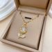 】 Leaf 【 Tulip Light Luxury Charm Gorgeous Full Diamond Necklace Women's Versatile Clavicle Titanium Steel Chain 【 】_ipsvogv.com