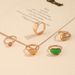 Hot Selling Jewelry, Luxurious Temperament, Emerald Ring, Jelly Color Combination, 5-piece Set For Women_ipsvogv.com