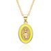 Religious Oval Oil Drop Pendant Pendant Female Jewelry Catholic Jesus Virgin Mary Necklace_ipsvogv.com