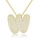 Women's Jewelry 26 Letters Zircon Necklace Stainless Steel Exaggerated 18K Large Gold Chain English Pendant Jewelry_ipsvogv.com